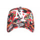 Casquette Enfant Rouge Tête de Mort Print Cartoon NY Skull de 7 a 11 ans Casquette Enfant Hip Hop Honour