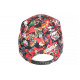 Casquette Enfant Rouge Tête de Mort Print Cartoon NY Skull de 7 a 11 ans Casquette Enfant Hip Hop Honour