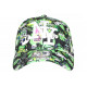 Casquette NY Tête de Mort Verte Print Cartoon Baseball Skull CASQUETTES Hip Hop Honour