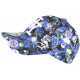 Casquette Enfant Bleue Tête de Mort Print Cartoon NY Skull de 7 a 11 ans Casquette Enfant Hip Hop Honour