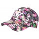 Casquette Enfant Rose Tête de Mort Print Cartoon NY Skull de 7 a 11 ans Casquette Enfant Hip Hop Honour