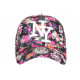 Casquette Enfant Rose Tête de Mort Print Cartoon NY Skull de 7 a 11 ans Casquette Enfant Hip Hop Honour