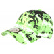 Casquette NY Verte et Blanche Palmier Tropical Sunrise Baseball CASQUETTES Hip Hop Honour