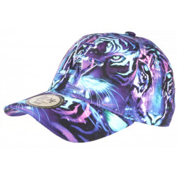 Casquette NY Violette et Bleue Tigre Fashion Baseball Wild CASQUETTES Hip Hop Honour