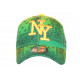 Casquette NY Bandana Verte et Orange Fluo Baseball Fashion CASQUETTES Hip Hop Honour