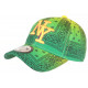 Casquette Enfant Bandana Verte et Orange Fluo NY Baseball de 7 à 11 ans Casquette Enfant Hip Hop Honour