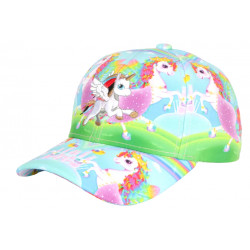 Casquette Enfant Licorne Bleue et Rose Fashion Liny de 6 à 11 ans Casquette Enfant Hip Hop Honour