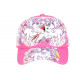 Casquette Enfant Licorne Rose et Blanche Originale Elfy de 6 a 11 ans Casquette Enfant Hip Hop Honour