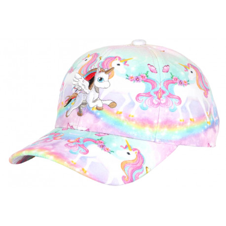 Casquette Enfant Licorne Rose et Verte Fantaisie Celly de 6 à 11 ans Casquette Enfant Hip Hop Honour