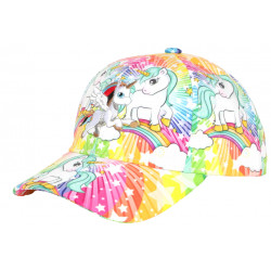 Casquette Enfant Licorne Orange et Verte Originale Elfy de 6 a 11 ans Casquette Enfant Hip Hop Honour