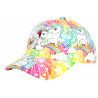 Casquette Enfant Licorne Orange et Verte Originale Elfy de 6 a 11 ans