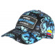 Casquette Plata o Plomo Bleue et Noire Strass Colombia Baseball CASQUETTES SKR