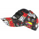 Casquette El Patron Rouge et Noire Print Streetwear Colombia Baseball CASQUETTES SKR