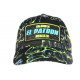 Casquette El Patron Jaune Fluo et Bleue Strass Streetwear Colombia CASQUETTES SKR