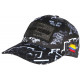 Casquette Plata o Plomo Noire et Blanche Strass Colombia Baseball CASQUETTES SKR