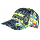 Casquette El Patron Fluo Jaune et Bleue Strass Streetwear Colombia CASQUETTES SKR