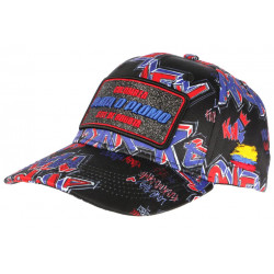 Casquette Enfant Plata o Plomo Rouge et Bleue Strass 7 a 12 ans Casquette Enfant SKR