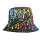 Chapeau Bob NY Noir Rouge et Bleu Print Original Painter BOB Hip Hop Honour