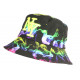 Chapeau Bob NY Noir et Jaune Fluo Original Streetwear Smoky BOB Hip Hop Honour