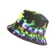 Chapeau Bob NY Noir et Jaune Fluo Original Streetwear Smoky BOB Hip Hop Honour