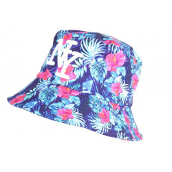 Chapeau Bob NY Violet Fleurs Roses Tropicales Fashion Phuket BOB Hip Hop Honour