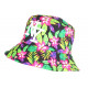 Chapeau Bob NY Fleurs Roses et Vertes Tropicales Bali BOB Hip Hop Honour