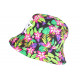 Chapeau Bob NY Fleurs Roses et Vertes Tropicales Bali BOB Hip Hop Honour