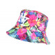 Chapeau Bob NY Fleurs Roses et Bleues Exotiques Bali BOB Hip Hop Honour