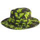 Grand Bob Vert Fluo et Noir Fashion Streetwear Bad Boys avec Ficelle BOB Nyls Création