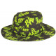 Grand Bob Vert Fluo et Noir Fashion Streetwear Bad Boys avec Ficelle BOB Nyls Création