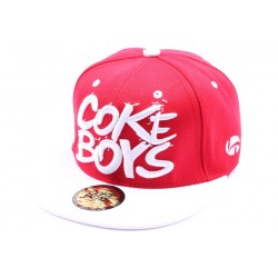 Snapback Coke Boys Rouge avec visière blanche ANCIENNES COLLECTIONS divers