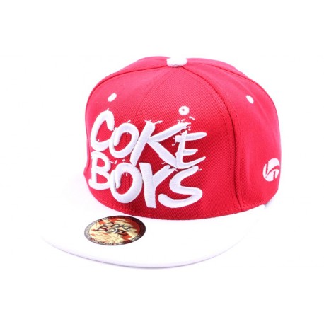 Snapback Coke Boys Rouge avec visière blanche ANCIENNES COLLECTIONS divers