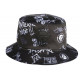 Chapeau Bob La Piraterie Booba Print Noir Streetwear BOB Piraterie Music