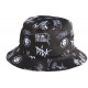 Chapeau Bob La Piraterie Booba Print Noir Streetwear BOB Piraterie Music