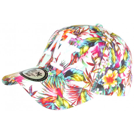 Casquette Enfant Rose et Verte a Fleurs Bora de 7 à 12 ans Casquette Enfant Hip Hop Honour