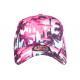 Casquette Enfant Rose et Bleue Palmiers Tropicaux NY Sunrise 7 a 12 ans Casquette Enfant Hip Hop Honour