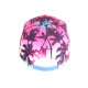 Casquette Enfant Rose et Bleue Palmiers Tropicaux NY Sunrise 7 a 12 ans Casquette Enfant Hip Hop Honour