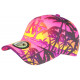 Casquette Enfant Rose et Jaune Palmiers Baseball NY Sunrise 7 a 12 ans Casquette Enfant Hip Hop Honour