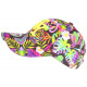 Casquette Enfant Jaune Fluo et Rose Fleurs Tropicales NY Wildyx 7 a 12 ans Casquette Enfant Hip Hop Honour