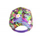 Casquette Enfant Jaune Fluo et Rose Fleurs Tropicales NY Wildyx 7 a 12 ans Casquette Enfant Hip Hop Honour