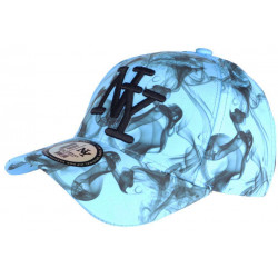 Casquette NY Bleu Ciel et Noire Fashion Streetwear Baseball Smoky CASQUETTES Hip Hop Honour