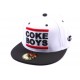 Snapback Coke Boys blanche avec visière noire ANCIENNES COLLECTIONS divers