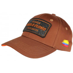 Casquette Plata o Plomo Marron et Orange Strass Colombia Baseball CASQUETTES SKR