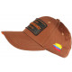 Casquette Plata o Plomo Marron et Orange Strass Colombia Baseball CASQUETTES SKR