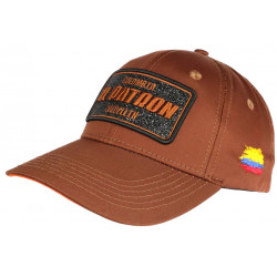 Casquette El Patron Marron et Orange Strass Colombia Baseball CASQUETTES SKR