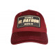 Casquette El Patron Rouge Bordeaux et Doree Strass Baseball CASQUETTES SKR