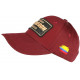 Casquette El Patron Rouge Bordeaux et Doree Strass Baseball CASQUETTES SKR