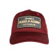 Casquette Plata o Plomo Rouge Bordeaux et Doree Strass Baseball CASQUETTES SKR