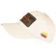 Casquette Plata o Plomo Beige et Marron Strass Colombia Baseball CASQUETTES SKR