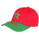 Casquette Maroc Verte et Rouge Drapeau Marocain Baseball CASQUETTES Nyls Création